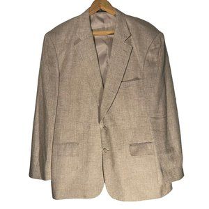 Towncraft Men's Sport Coat Lined 100% Silk Brown Size 48L